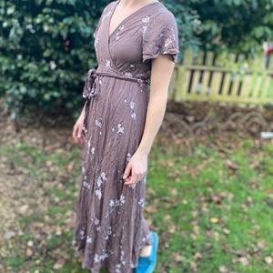 Bohemian Floral Midi Dress- Small